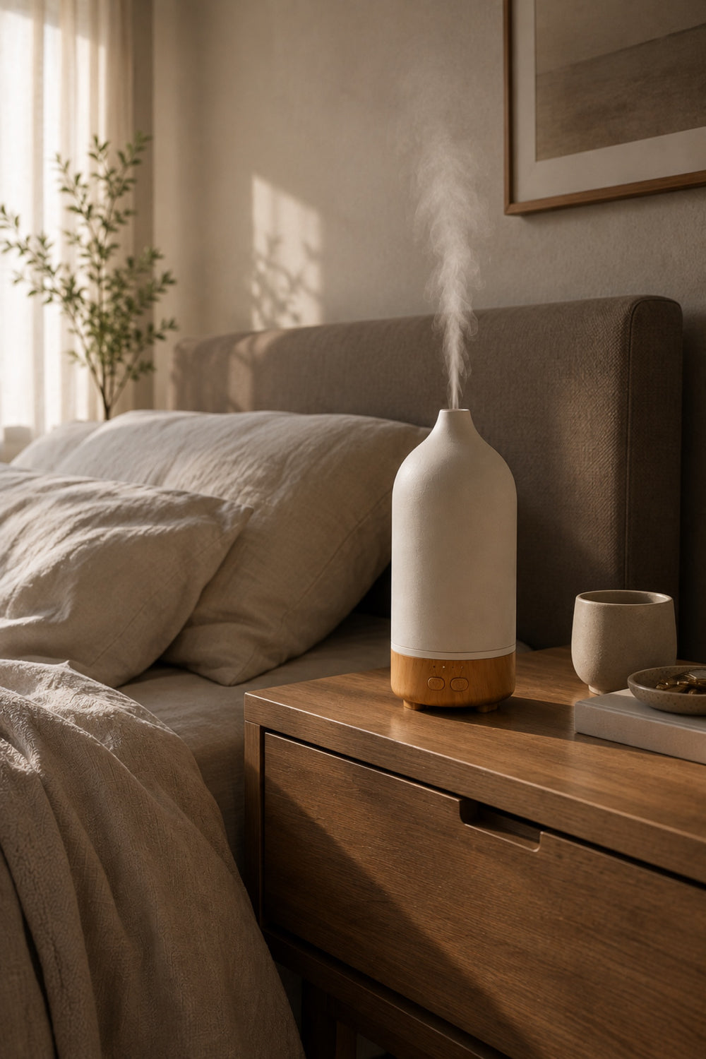 A bedroom, first thing